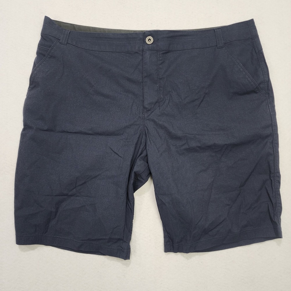 Kuhl Chino Shorts Mens 42 Navy Blue Slash Pockets Mid Rise Workwear Outdoor